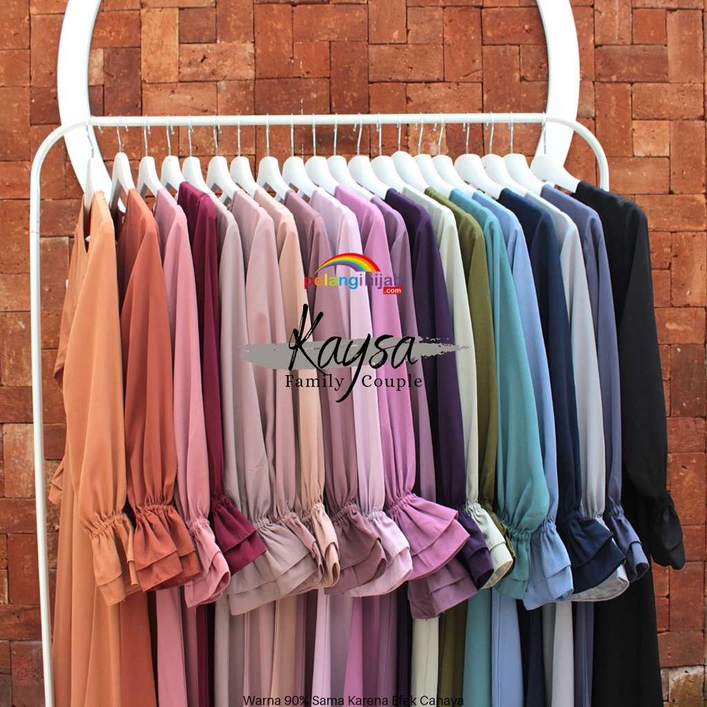 Gamis Kaysa Dewasa By Pelangi Hijab / Bahan Wolfis / Size Jumbo