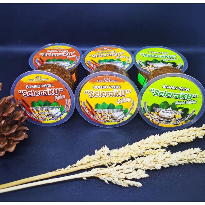 

BUMBU PECEL " SeleraKu " ISI 6 CUP TOTAL 600 GRAM ASLI JOGJA Free BUBBLE WRAP
