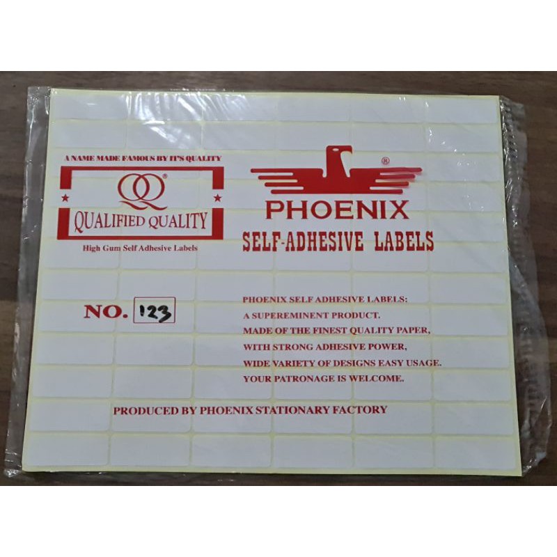 

LABEL NO.123 -Phoenix (LABEL UNDANGAN/LABEL NAMA)