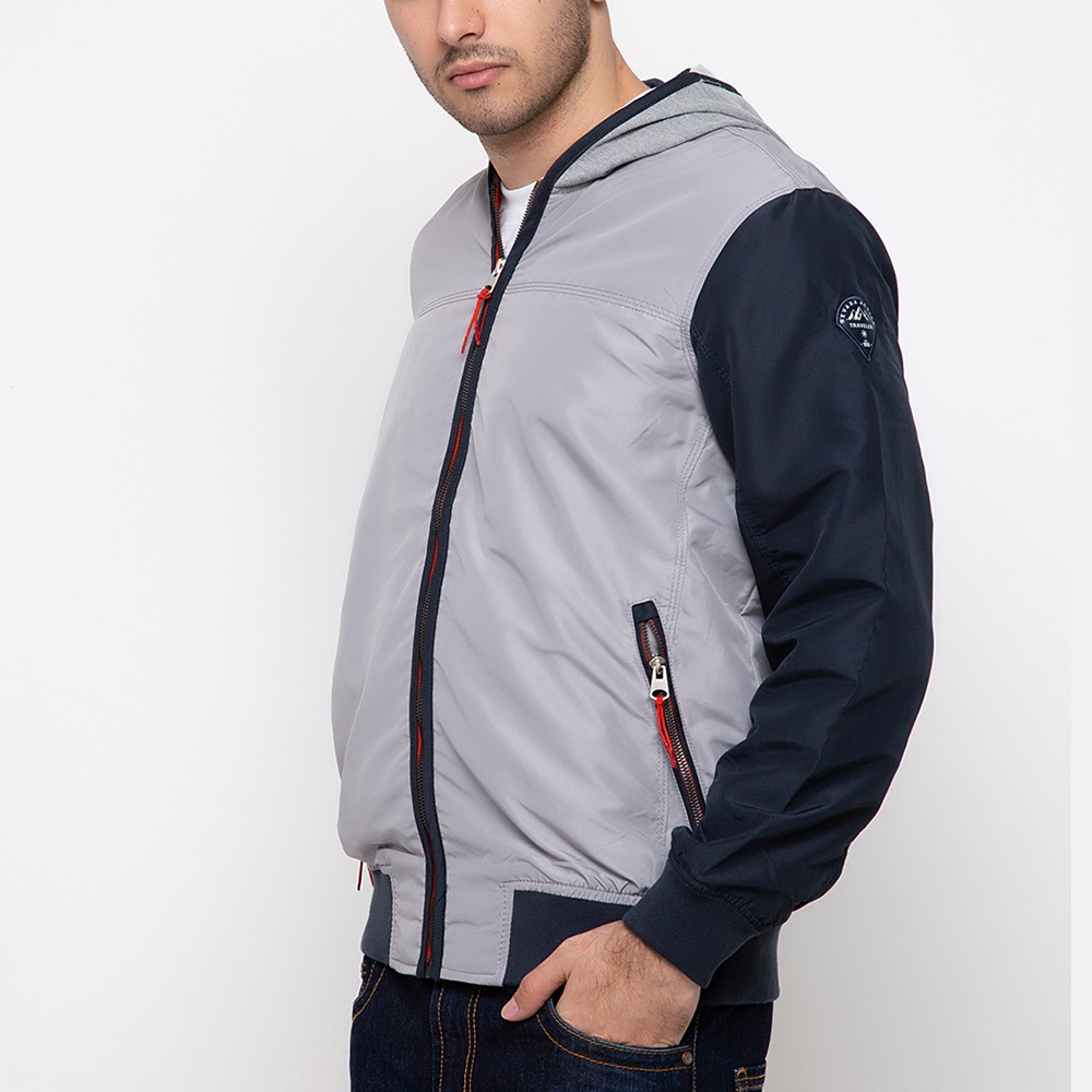 Nevada Jaket Pria Parasut Hoody Pastel Grey