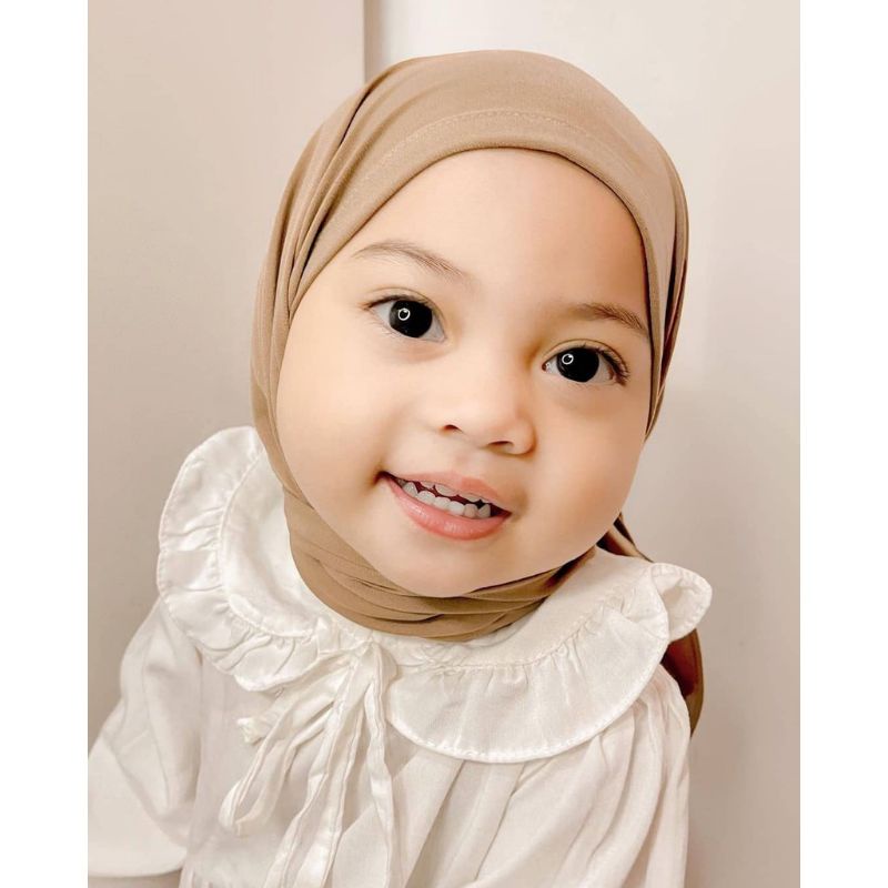 Hijab Pashmina Instan Camila 0-3 tahun / Jilbab Anak Instan Jersey Camila