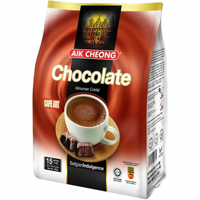 

AIK Cheong Chocolate 600Gr / Minuman coklat bubuk 15 sachet / Minuman coklat Malaysia