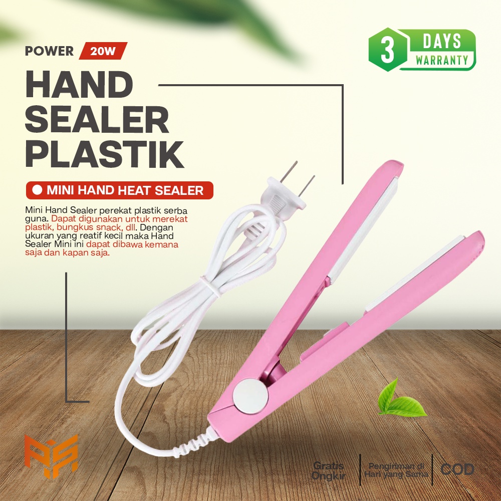 Mini Hand Sealer Portable 20W Alat Press Perekat Plastik Makanan Sealer Listrik