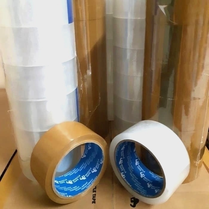 

PEREKAT-PENGIKAT- LAKBAN SUPER MURAH BENING/COKLAT 2"(45MM ×72Y) HARGA PABRIK PROMO!!! - COKELAT