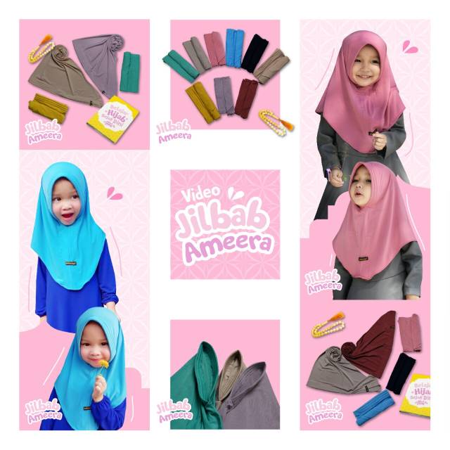 Jilbab Ameera / Jilbab Instan Anak / Grosir Jilbab Anak Adem