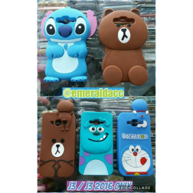 Silikon 3D rubber case samsung j3 J3 2016