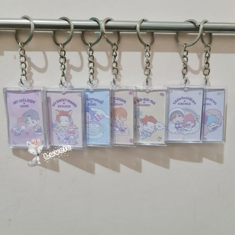 NCT SANRIO Acrylic Clear Keychain Gantungan Kunci Akrilik