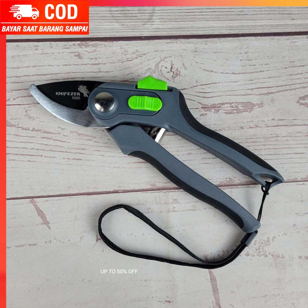 (100% BARANG ORI) KNIFEZER Gunting Taman Ranting Tumbuhan Pruning Shear Scissors - 1020