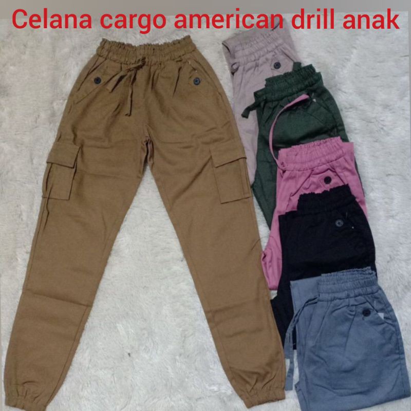 CELANA CARGO STRADVARIUS ANAK,KATUN DRILl TEBEL,USIA 9-10 TAHUN,TERGANTUNG POSTUR ANAK