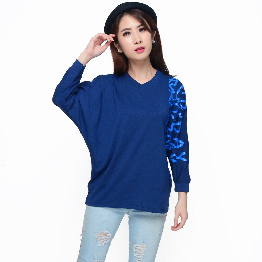 Blus Lengan Panjang Wanita Muslim Gaya korea Printing - XSHOP Autumn