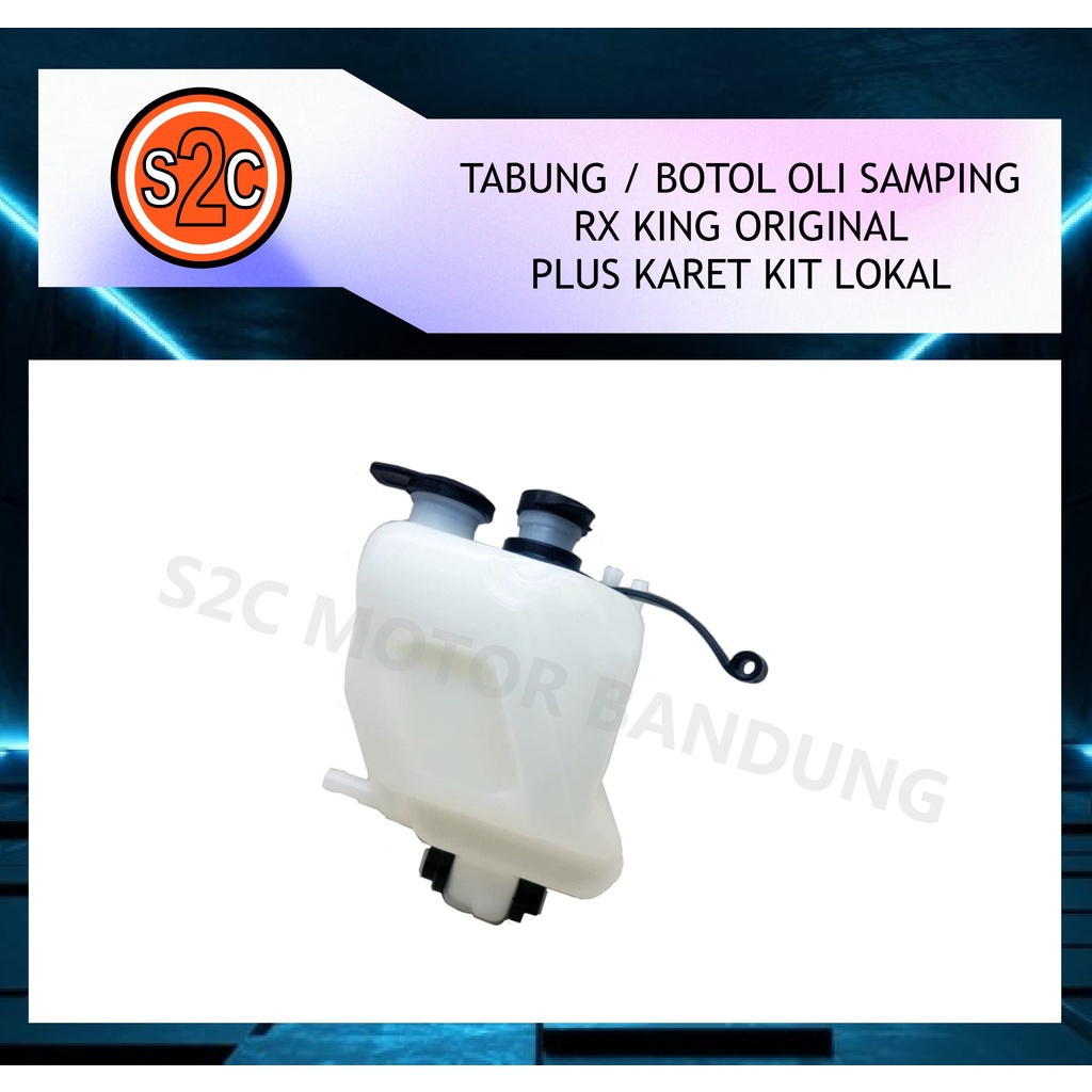 BOTOL TABUNG OLI SAMPING RX KING RXKING ORIGINAL PLUS KARET SET LOKAL