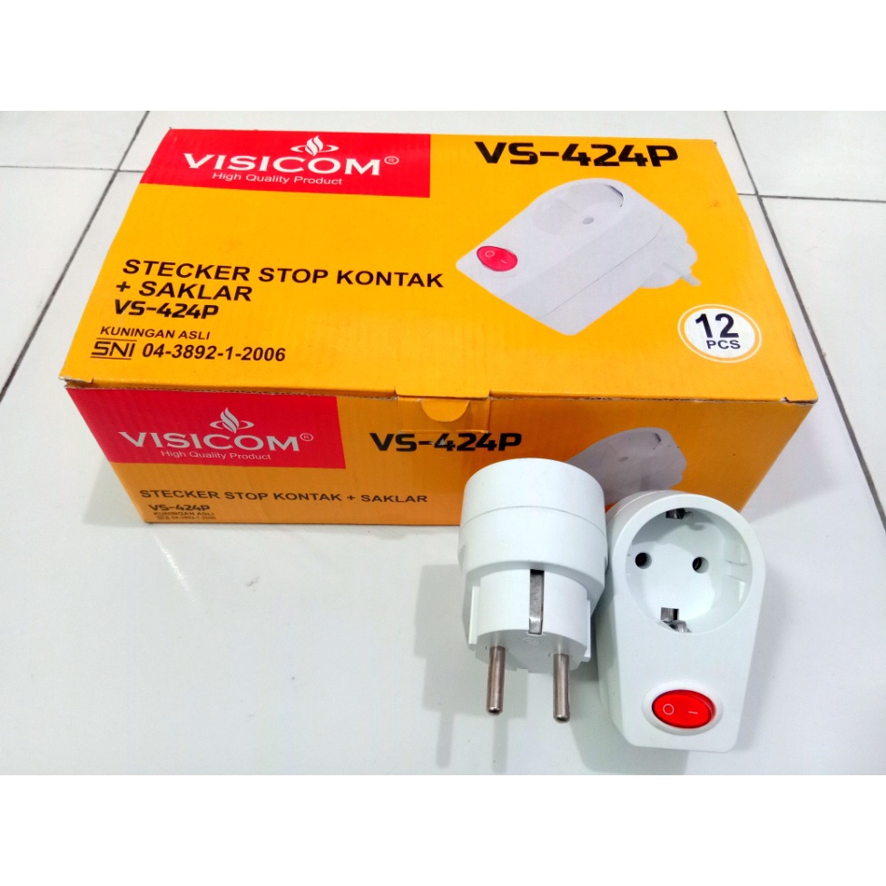 STEKER STOP KONTAK + SAKLAR VISICOM VS-424P