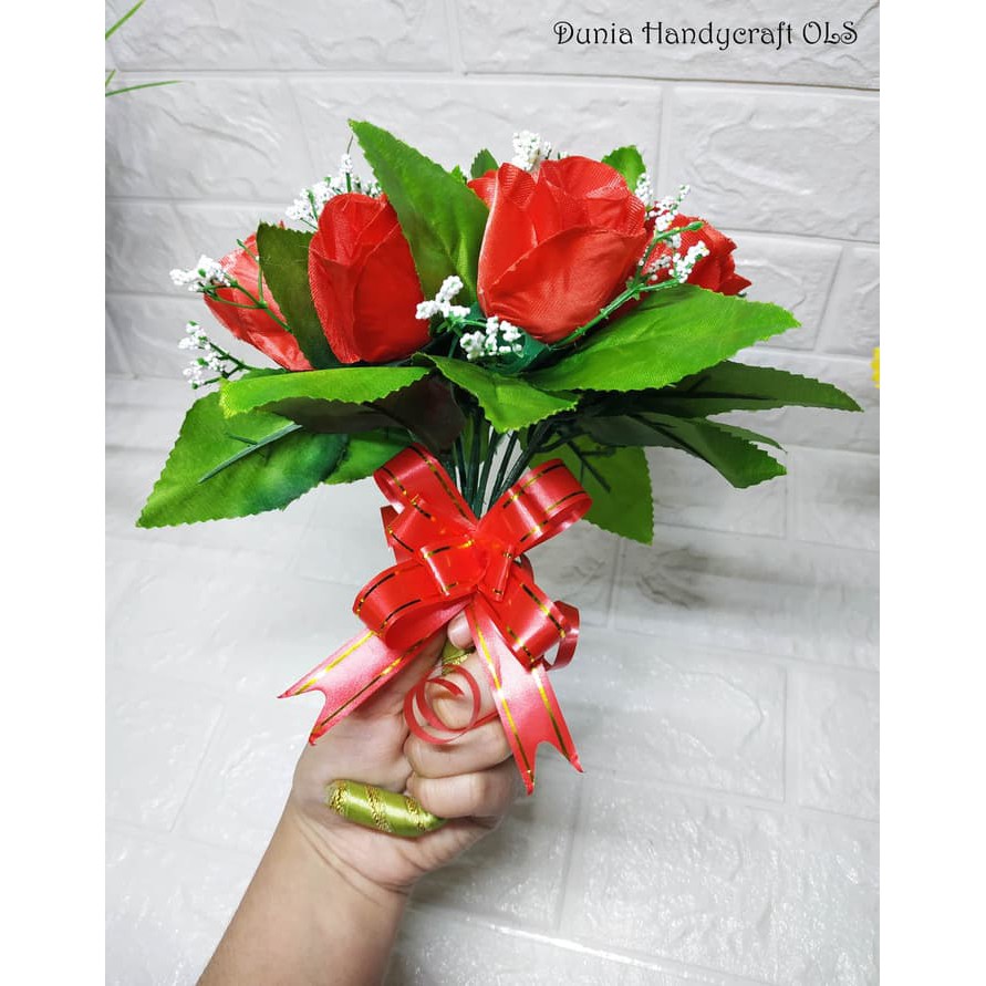 Buket Bunga Wedding Brides Maid Flower Girl Murah Cantik Elegan