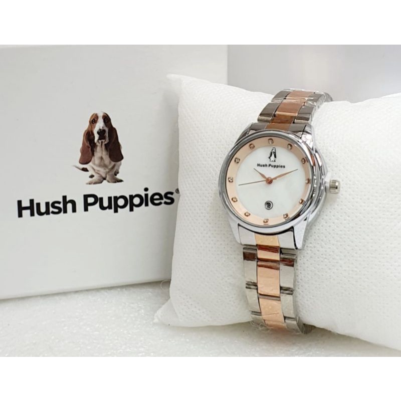 Jam Tangan Hush Puppies Rantai Tanggal Aktif Stainliss Steel