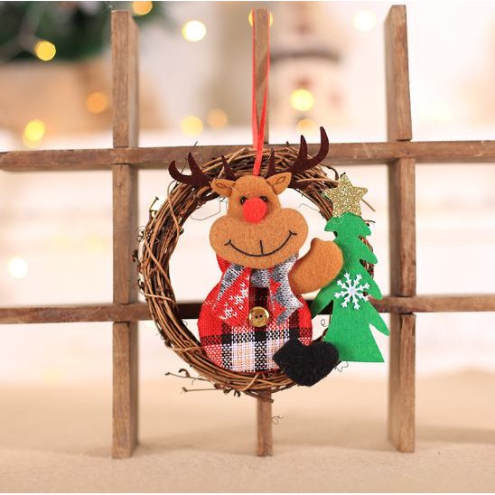 HP 24-26 Hiasan Pohon Natal Boneka Ranting Santa Sowman Rusa | Dekorasi Christmas