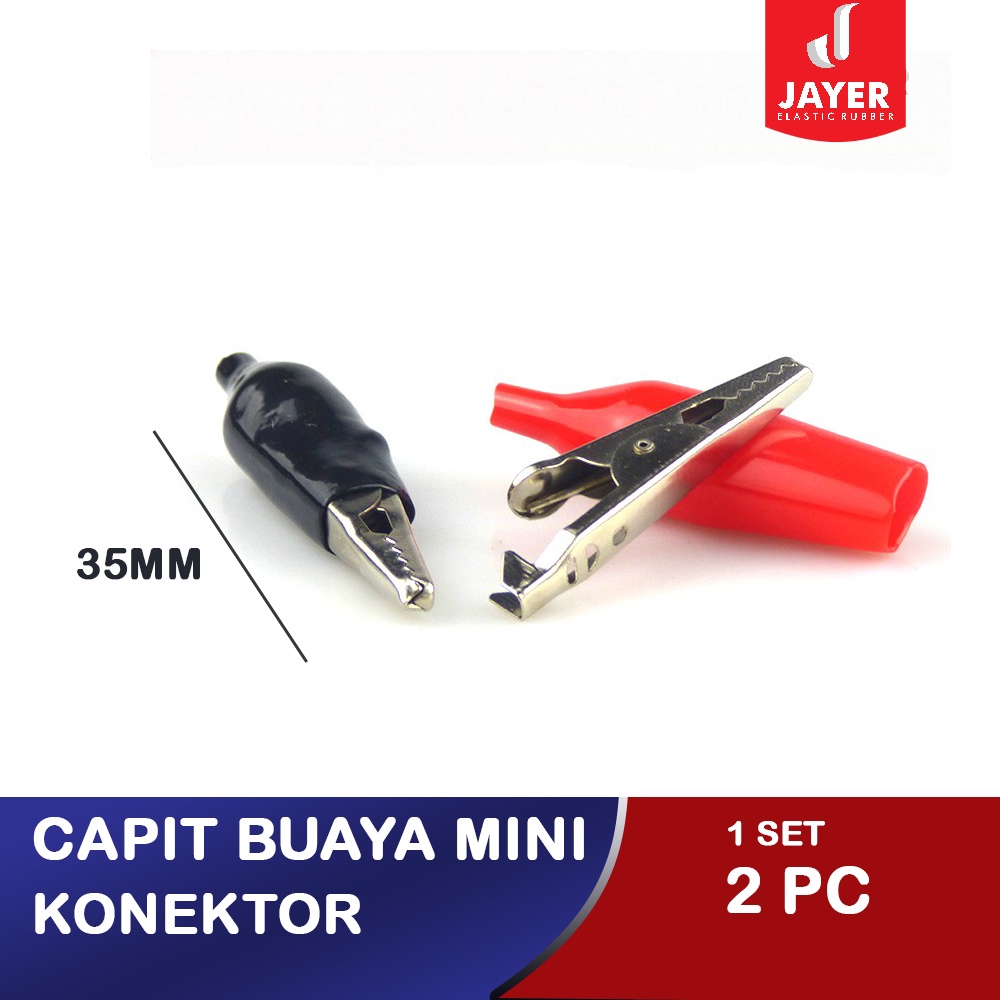 Capit Aligator Mini 12v / Capit Konektor kabel aki 35mm 1 set