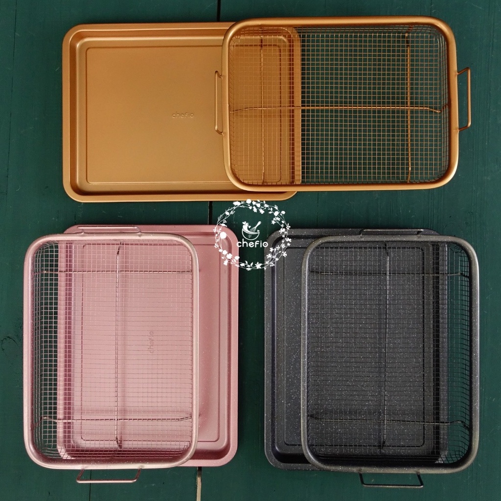 Chefio Crisper Tray Copper / Baking Tray / Cooling Rack / Peniris Minyak