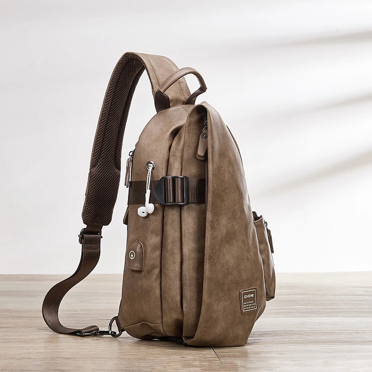 TAS SELEMPANG PRIA KULIT / TAS SLEMPANG / TAS DADA / SLING BAG / DIDE CROSSBODY BAGS - DIDE-JG962