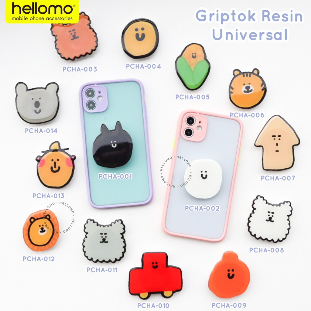 Griptok Resin Korea Phone Holder Universal Pop Grip Tok Lucu Socket