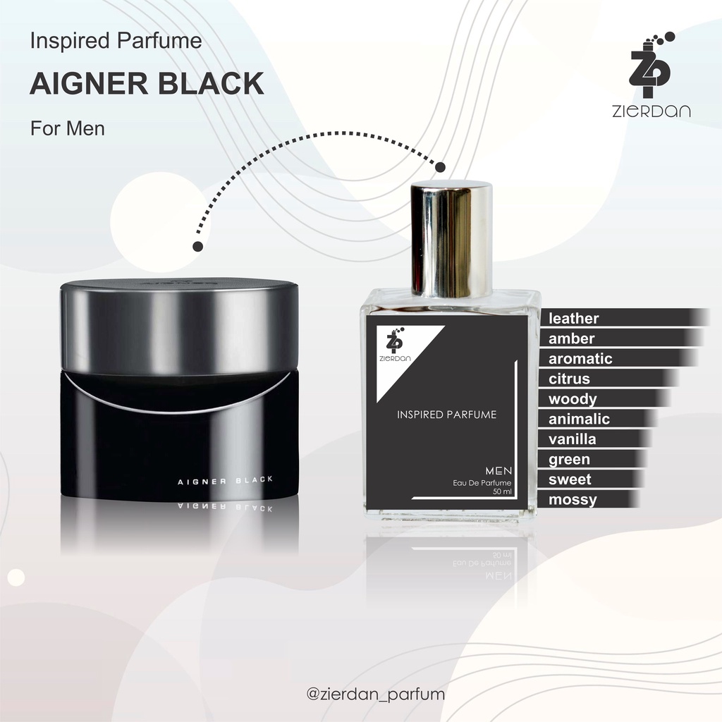 Zierdan Inspired Parfum Aigner Black Parfume Farfum Minyak Wangi Tahan Lama Pria Cowok