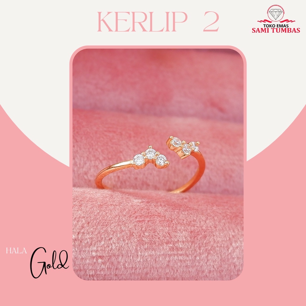 Cincin Emas Kerlip Collection Vol 3 by Hala Gold 18K RI210487