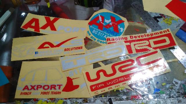 (DI JAMIN TERMURAH) STIKER CUTTING CUSTOM MURAH | CUTING STICKER AKSESORIS VARIASI MOBIL MOTOR | LAPTOP SEPEDA