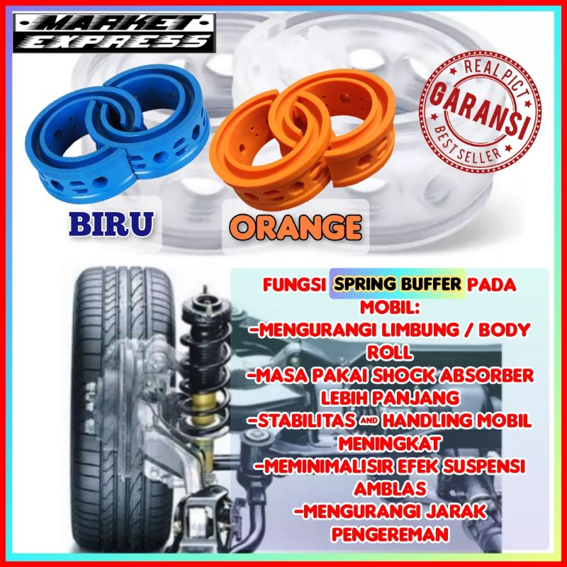Spring Buffer Toyota Vios Limo Gen1 2003 sampai 2007 Peredam suspensi per paket isi 2pcs Depan dampe