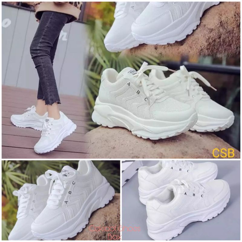 csb-Sepatu Wanita/Sneakers Tali Fashion Korea Wanwoo ABC-3