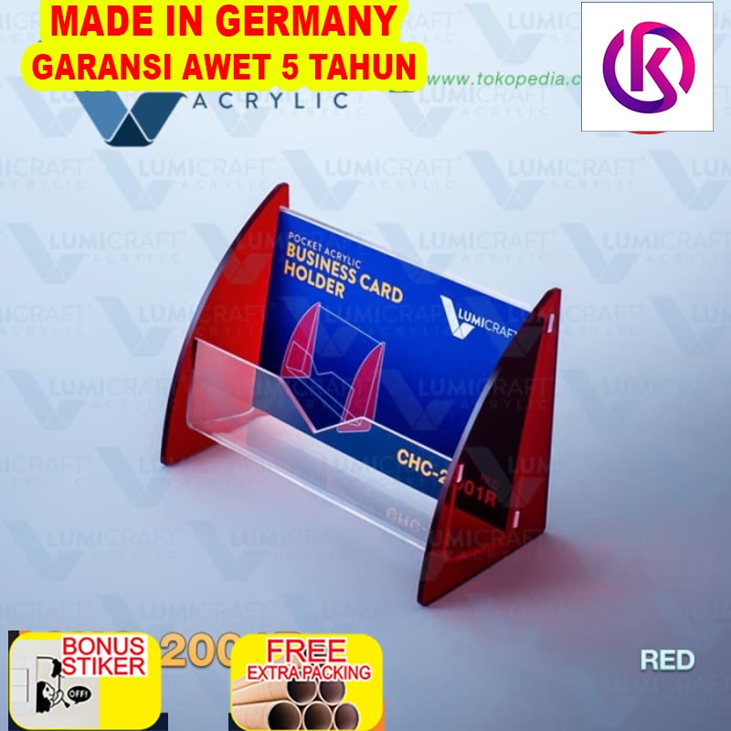 

Murah Tempat Kartu Nama / Name Card Holder Acrylic/Akrilik Pocket - Red