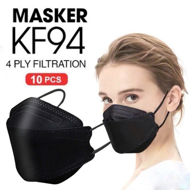 BARU Masker Kf94 3ply Earloop Mask 10pcs 4ply Korea Style non Masker Medis Original Face Mask Masker APD Safety