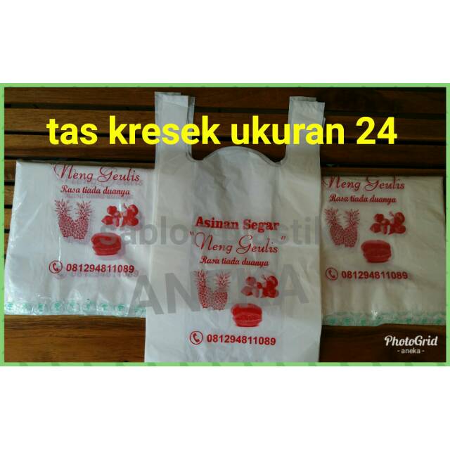 

Tas Kresek Ukuran 24. FREE SABLON NAMA TOKO isi 100