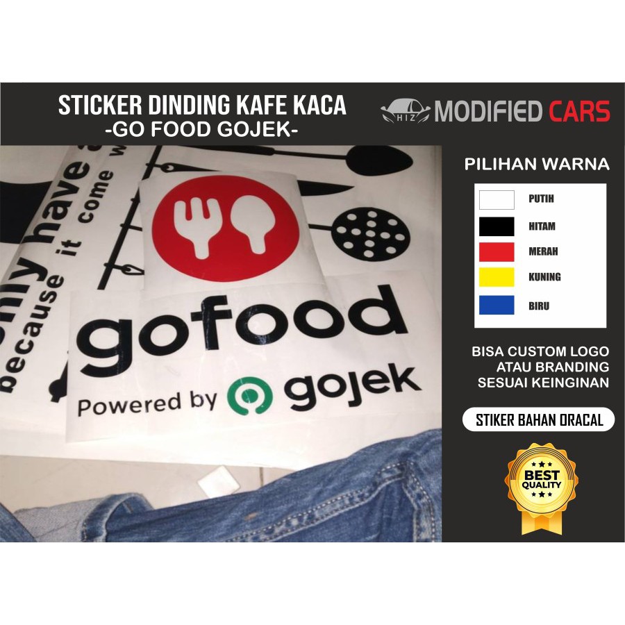 Cutting Sticker Go Food Stiker Kaca Cafe Warung Restoran GOJEK