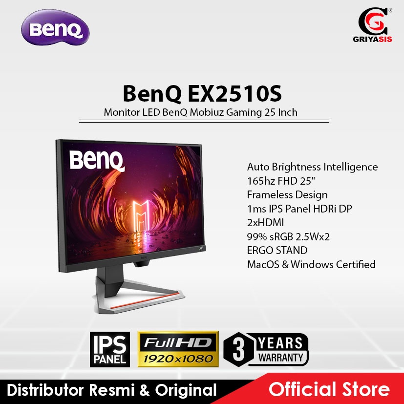 Monitor Gaming BenQ MOBIUZ EX2510S 24.5 Inch IPS 165Hz HDRi