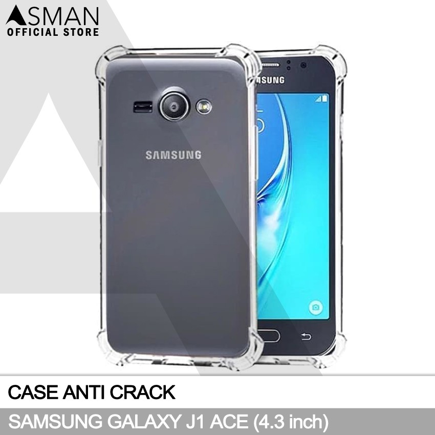 Anti Crack Samsung Galaxy J1 Ace (4.3&quot;) | Soft Case Anti Bentur - Clear