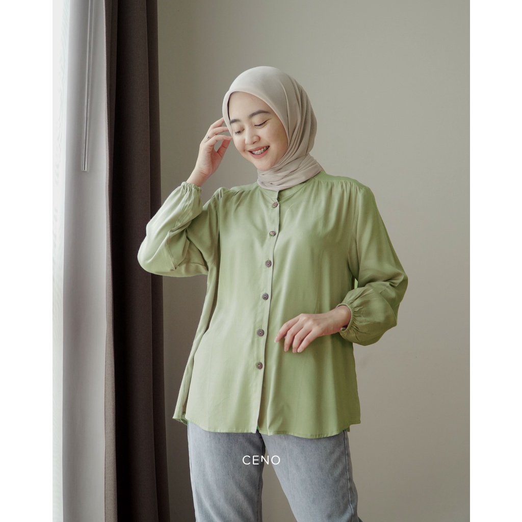 Blouse DENA SHIRT RAYON V0T0 Ramadhan Promo Crinkle Atasan Cewek Casual Modern Bagus Lebaran Terbaru