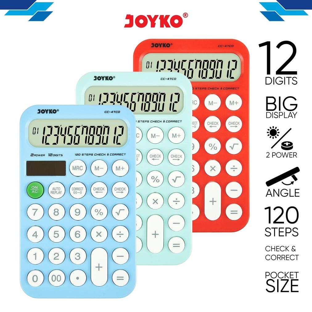 

((BISA COD)) Calculator Kalkulator Joyko CC-47CO 12 Digits Check Correct