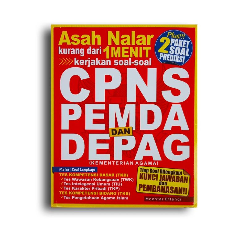 Buku Asah Nalar Kurang Dari 1 Menit Kerjakan Soal-Soal CPNS Pemda dan Depag