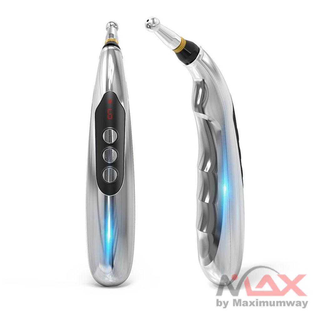 LANBENA Alat Akupuntur Magnetic Therapy Pen Massager 9 Gears - W-912R Warna Silver