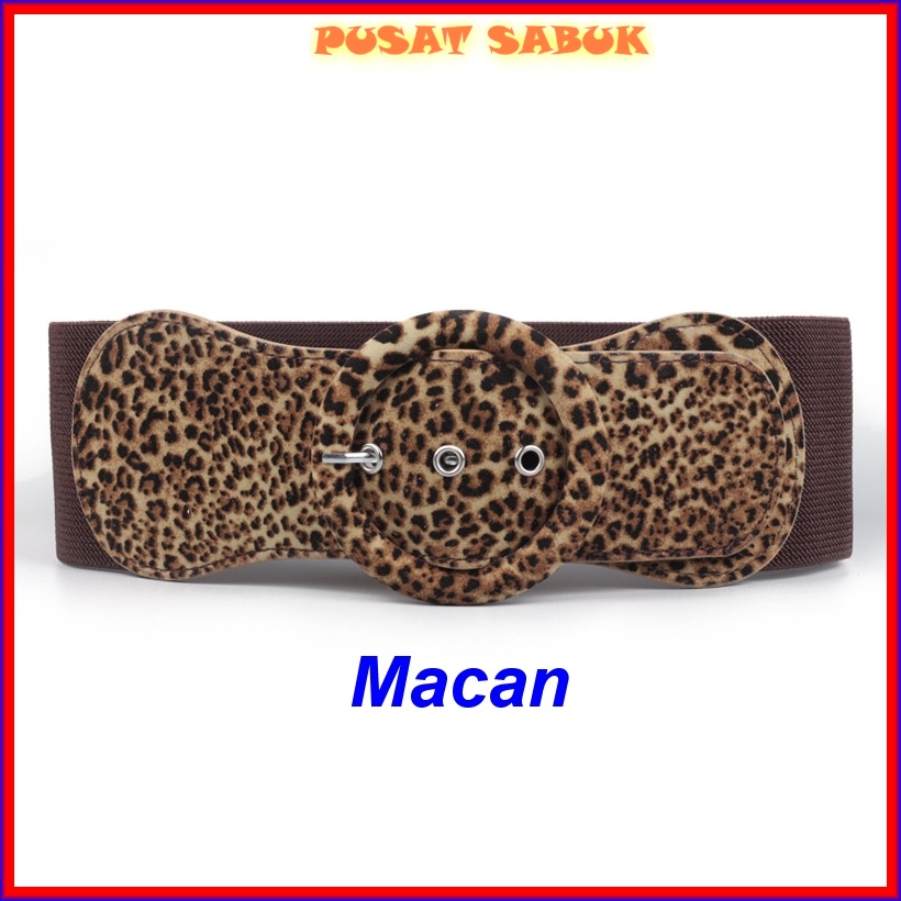 Belt Gesper Lebar Obi Sabuk Ikat Pinggang Wanita Korea Kekinian Karet Elastis Cewek Gasper besar Hitam Fashion Cantik Murah Jumbo Women Praktis Modis Mewah Pingang Grosir Melar Blet Modis