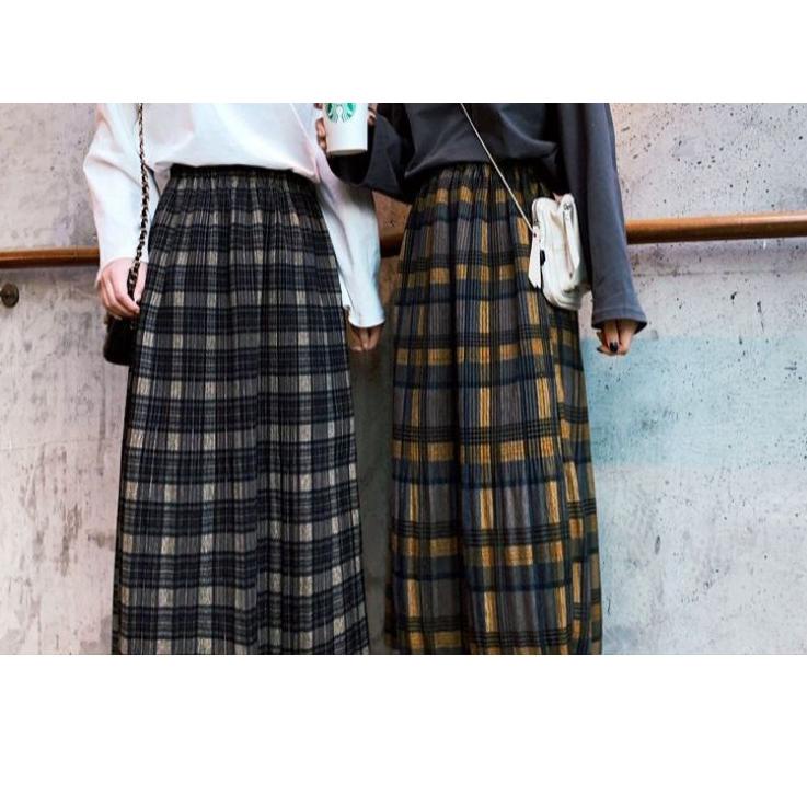 [SUPER JUMBO] TARTAN LONG SKIRT | ROK SPAN TARTAN PANJANG KOTAK KOTAK KOTAK KOREAN SKIRT {CBN.09Ap22