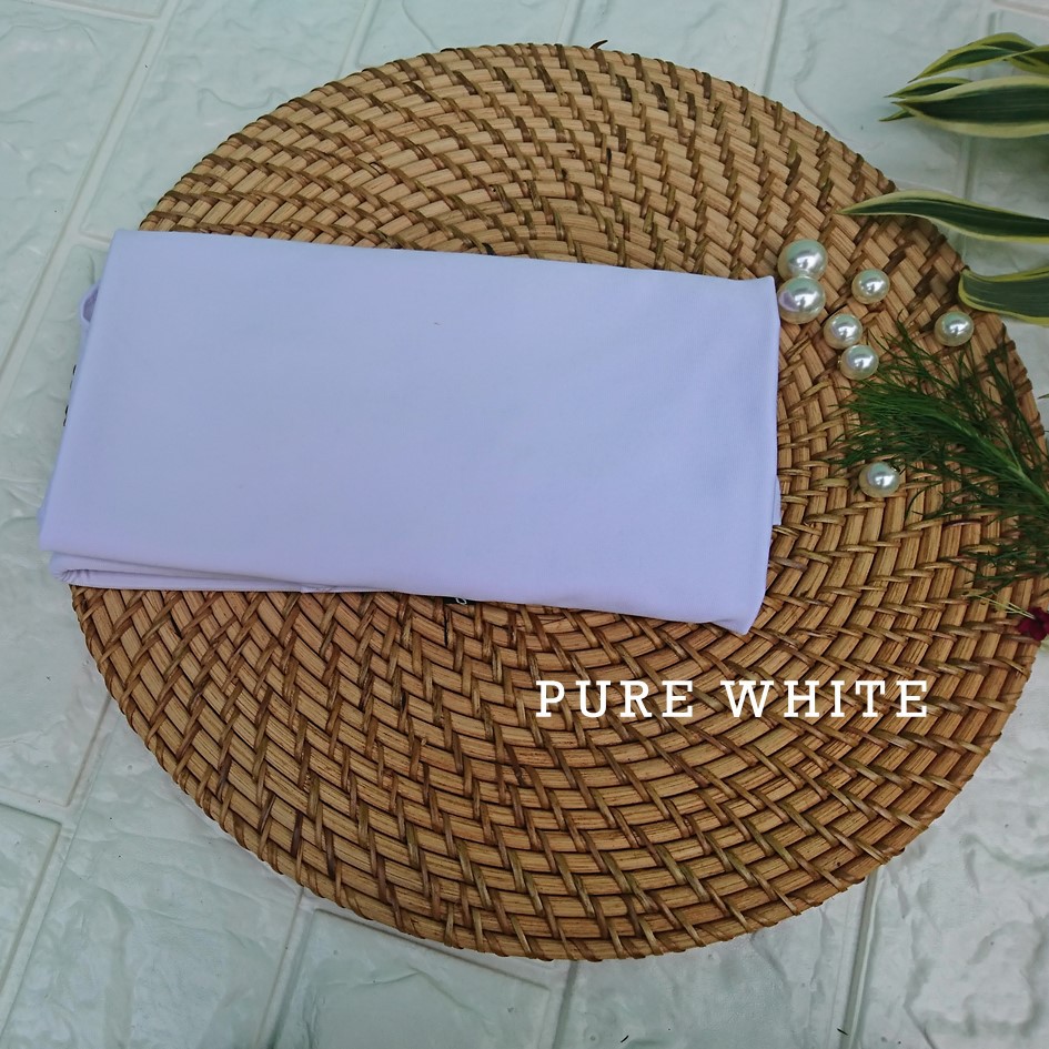 Jilbab Jersey Hijab Instan Bergo Antem Kerudung Pet Anti Tembem original-pure white