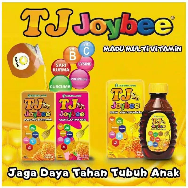 Bisa COD Madu Rasa TJ Joybee 100 ml - TJ Joybee Original Madu Multivitamin - Madu Rasa Jeruk - Madu Rasa Stra