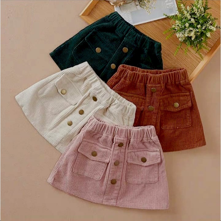 Rok Tuktuk - Rok mini anak perempuan 1 -2 tahun / Rok corduroy pendek