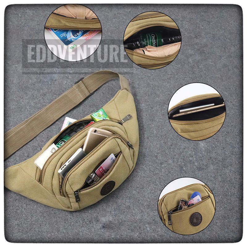 TAS PINGGANG IMPORT / WAISTBAG IMPORT / TAS CANVAS IMPORT / TAS IMPORT / TAS PINGGANG HITAM / TAS PINGGANG KHAKI / TAS PINGGANG CREAM / WAISTBAG HITAM / WAISTBAG KHAKI / WAISTBAG MURAH / TAS PINGGANG MURAH / TAS PINGGANG KASUAL / WAIST BAG IMPORT