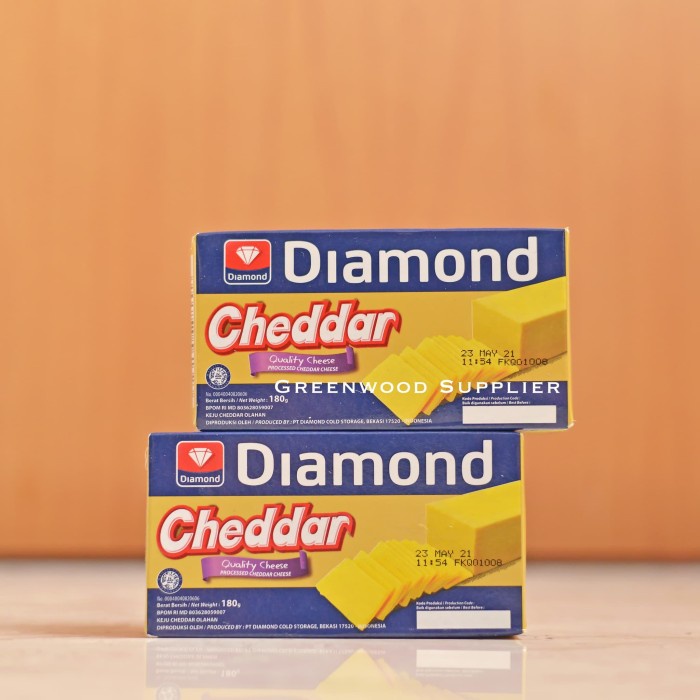 

b2011bb Keju Cheddar Diamond 180 Gram - 1 Pcs Xa201As