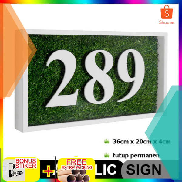 

Nomor Rumah Akrilik / Acrylic GRASS Series 01 Keren
