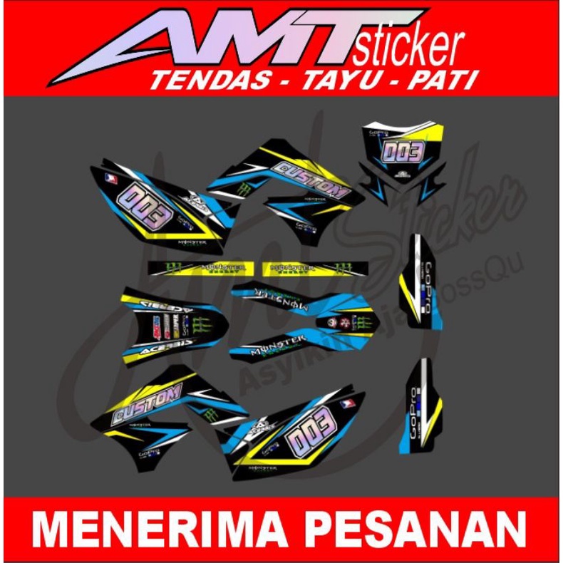 Sticker Decal Motor CRF KLX OLD KLX BF Sticker Variasi Motor Hologram