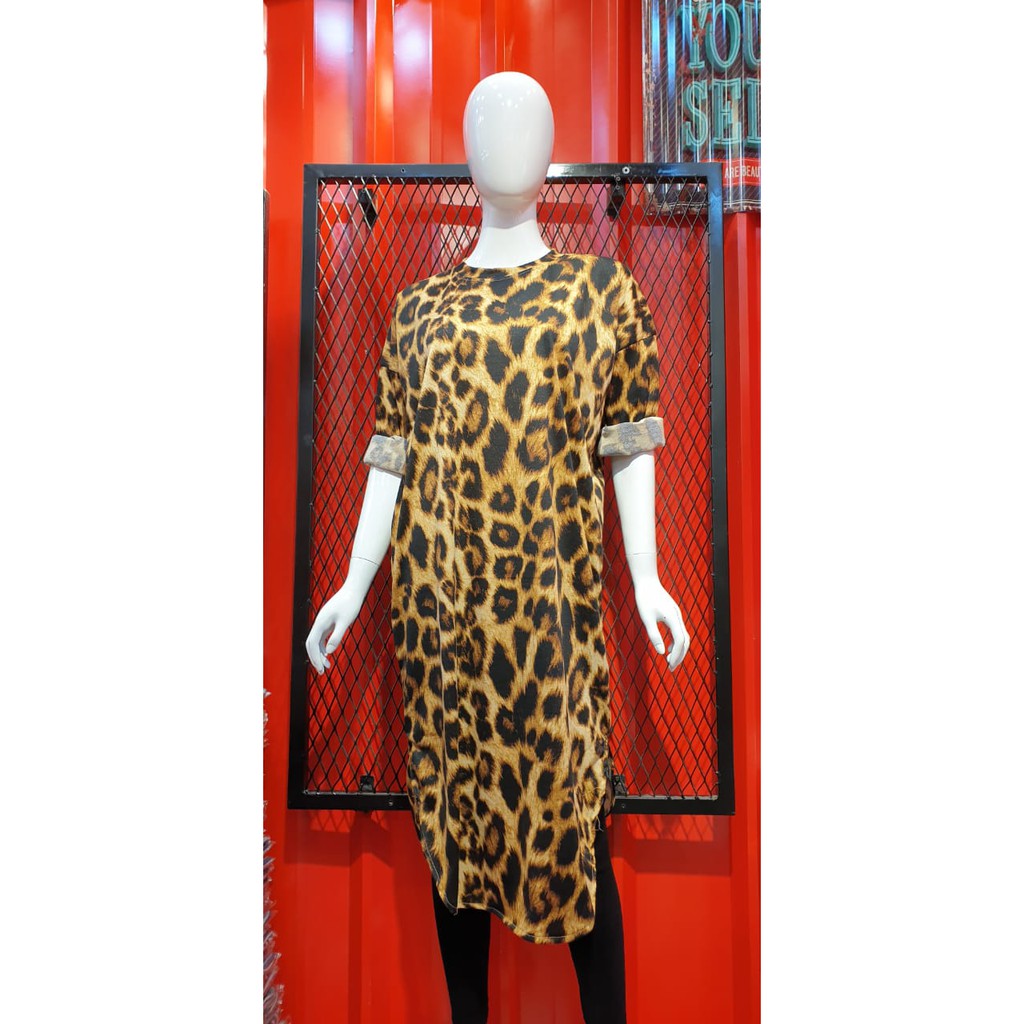 LONG TUNIK KAOS MOTIF MACAN IMPORT