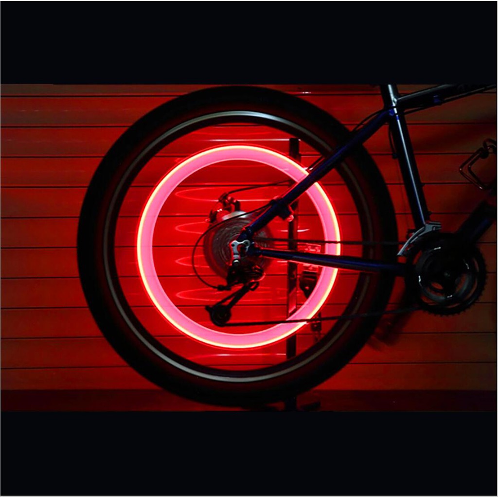 HARGA 4 PCS/TUTUP PENTIL LED LAMPU BAN RODA MOBIL MOTOR SEPEDA/LED TUTUP PENTIL/LAMPU LED SEPEDA/-PENTIL MERAH 4PCS