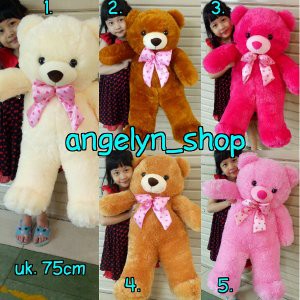 boneka beruang teddy bear hijau biru ungu besar Murah